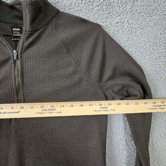 Prana Wensley 1/2 Zip Pullover Waffle Knit Sweatshirt Brown Women's Medium - Picture 8 of 9